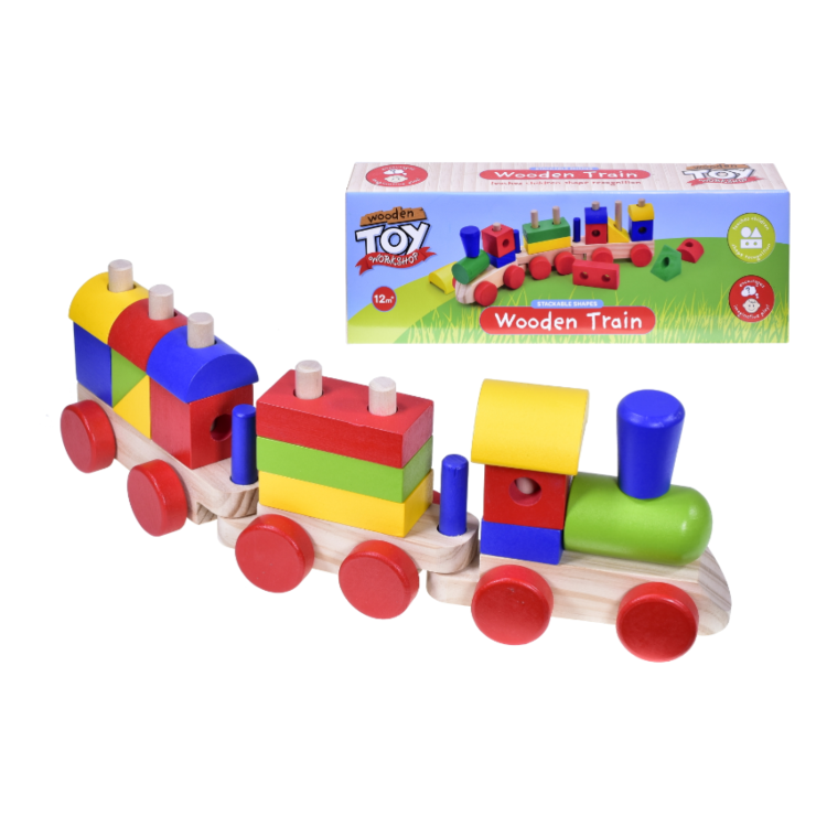 Stackable Shapes Wooden Train 12m+ TY6509