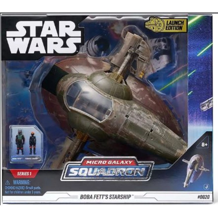 SLIGHTLY DAMAGED PACKAGING - acetate is split - Star Wars Micro Galaxy Squadron Boba Fett's Starship #0021