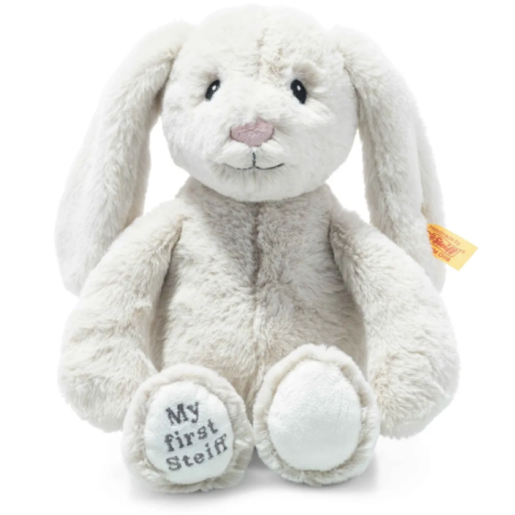 Steiff Cuddly Friends Hoppie Rabbit My First Light Grey 26cm 242342