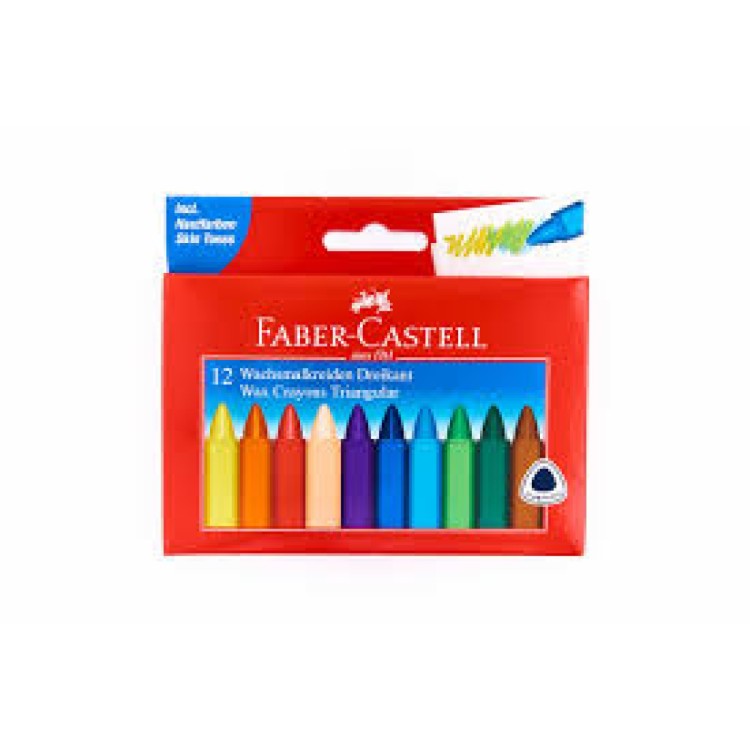 Stone Marketing Faber Castell 12 Wax Crayons Including Skin Tones
