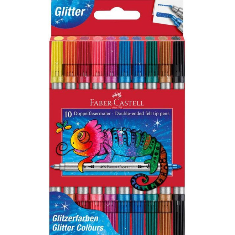 Faber-Castell Chameleon 10 Double Ended Glitter Felt Tip Pens  151107