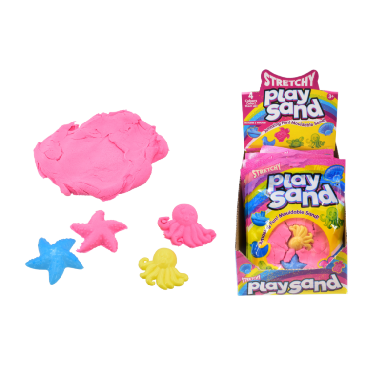 Stretchy Play Sand 150g With 2 Moulds TY7443