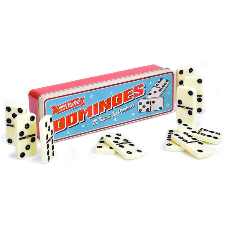 Super Retro 28 Dominoes In Tin TY2164
