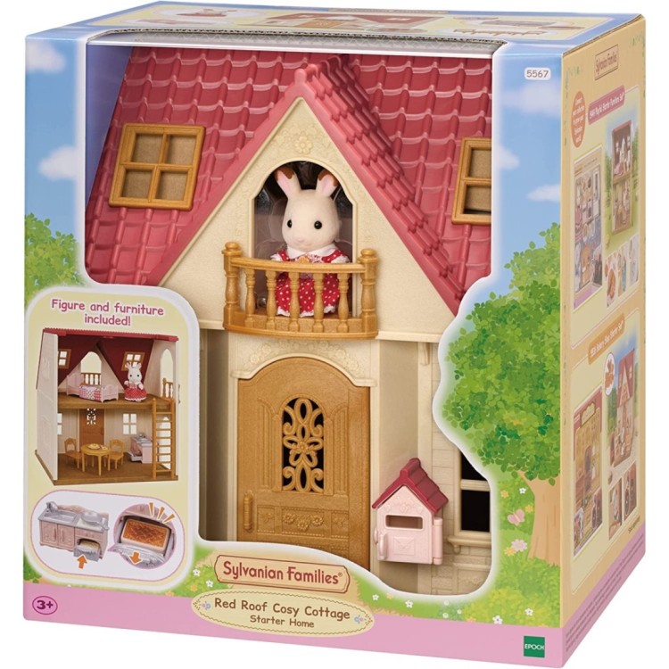 Epoch Sylvanian Families Red Roof Cosy Cottage Starter Home 5567