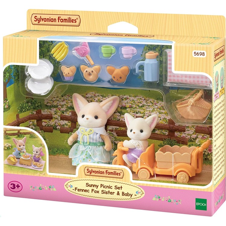 Epoch Sylvanian Families Sunny Picnic Set - Fennec Fox Sister & Baby 5698