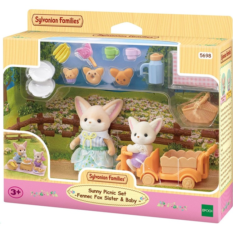 Sylvanian Families Sunny Picnic Set - Fennec Fox Sister & Baby 5698