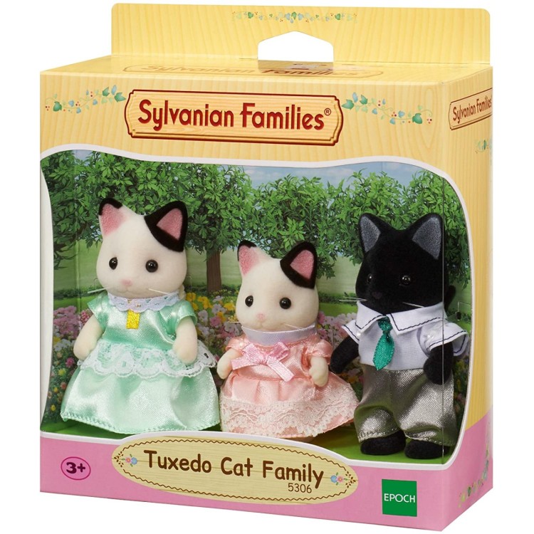 Sylvanian Families 3 pack Tuxedo Cat Family 5306