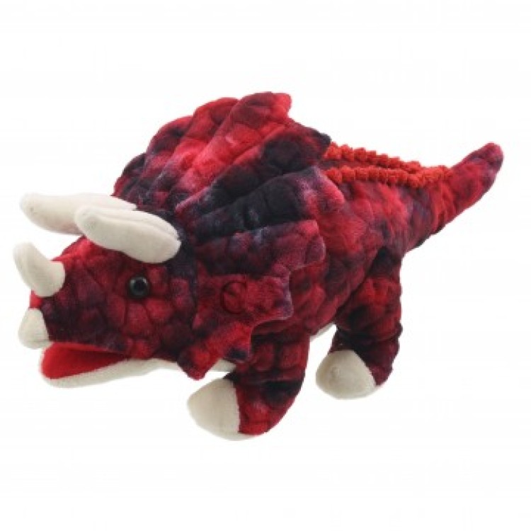 The Puppet Company Baby Dinos - Triceratops Red Puppet PC002907