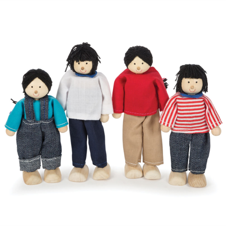 Bigjigs Tidlo Multicultural Dolls - Asian Family Set T0124