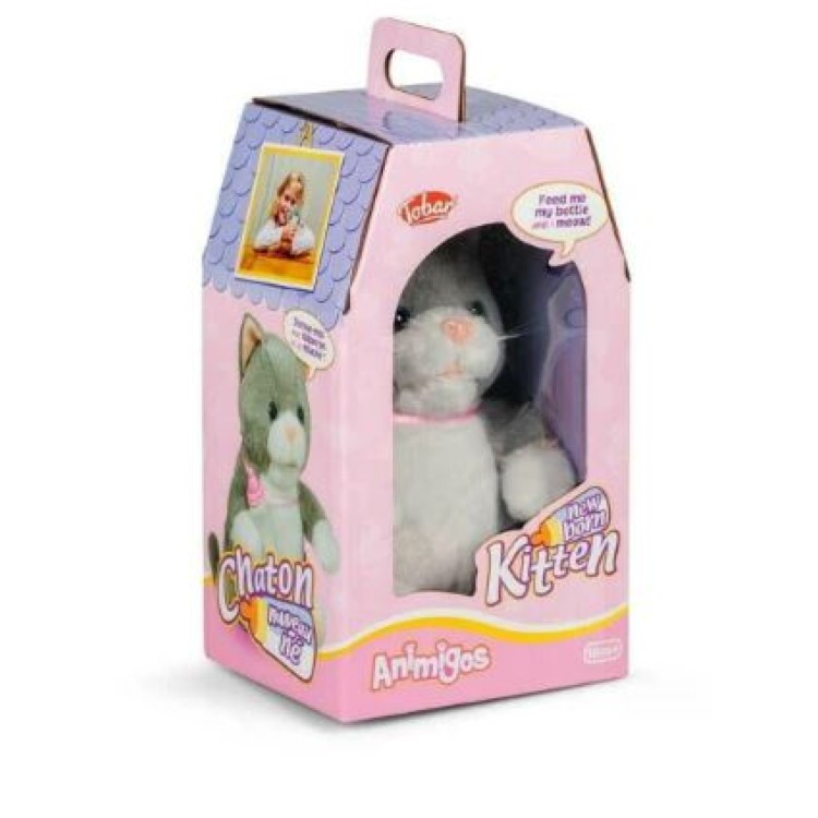 1FF Tobar Animigos New Born Kitten Plush 36413