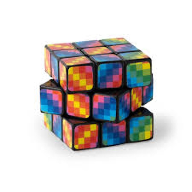 1FF Tobar Rainbow Muddle Puzzle Rubiks Cube 3x3