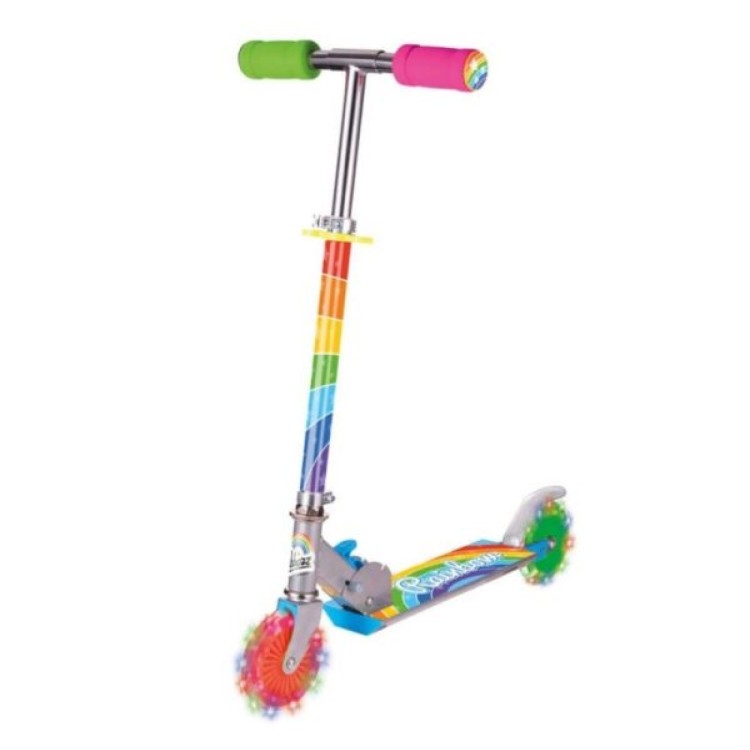 1FF Ozbozz Rainbow Light Up Scooter With Flashing Wheels