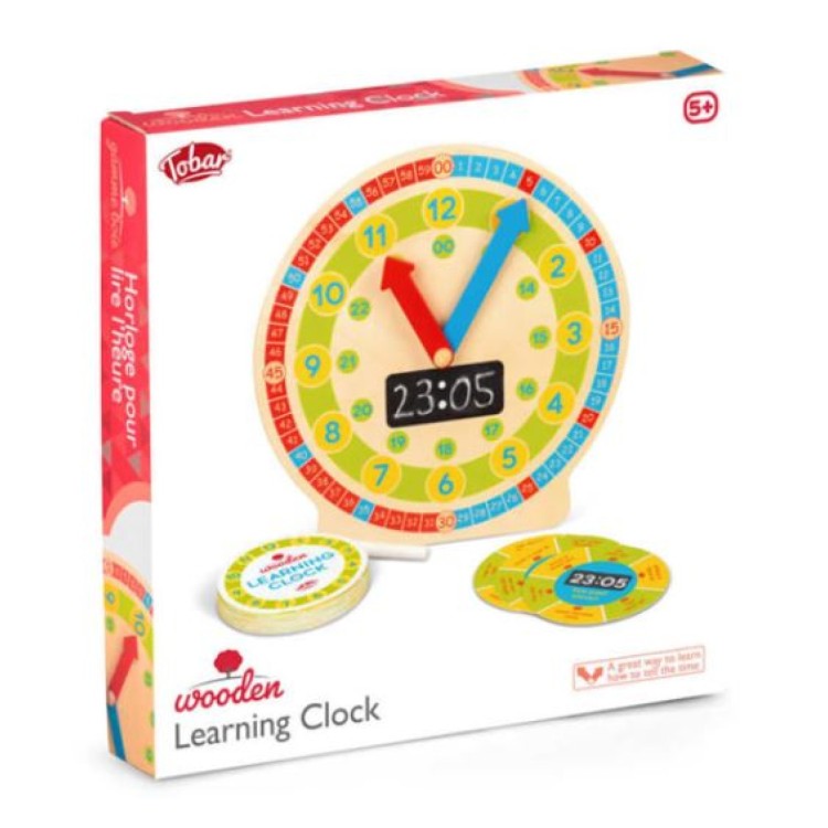 1FF Tobar Wooden Learning Clock 38064