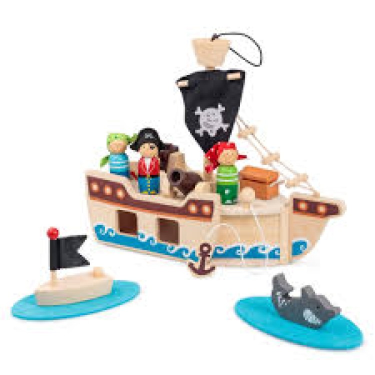 1FF Tobar Wooden Pirate Ship Playset 28345FSC 