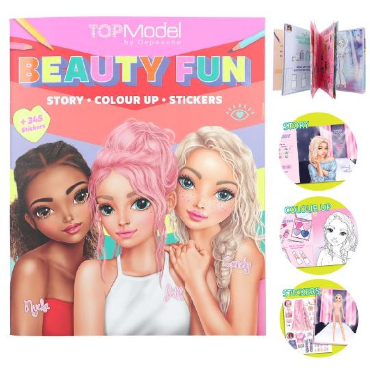 Depesche Top Model Beauty Fun Activity Book - Story, Puzzles, Stickers, Colouring 13137_A
