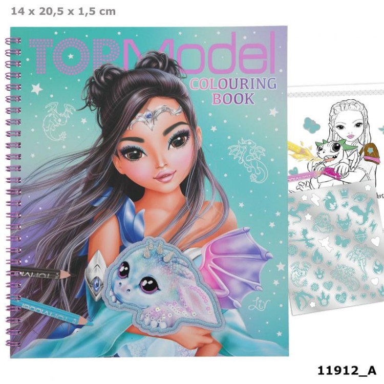 Top Model Colouring Book With Dragon 11912
