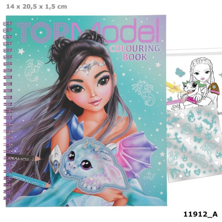 Depesche Top Model Colouring Book With Dragon 11912
