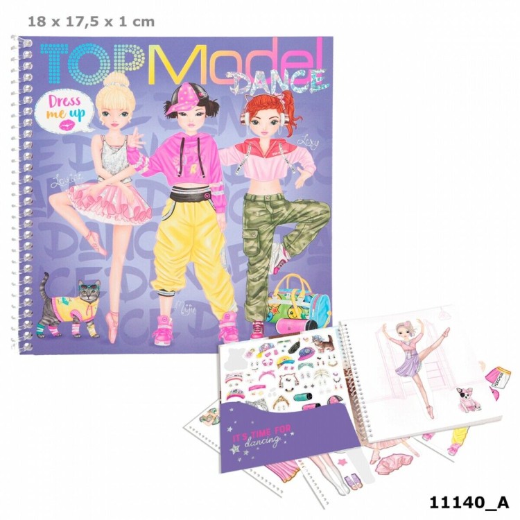 Top Model Dance Dress Me Up Sticker Book A Argosy Toys