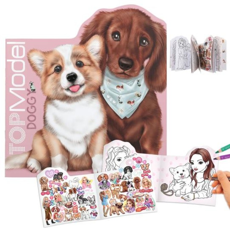 Depesche Top Model Doggy Sticker And Colouring Book 0412714_A