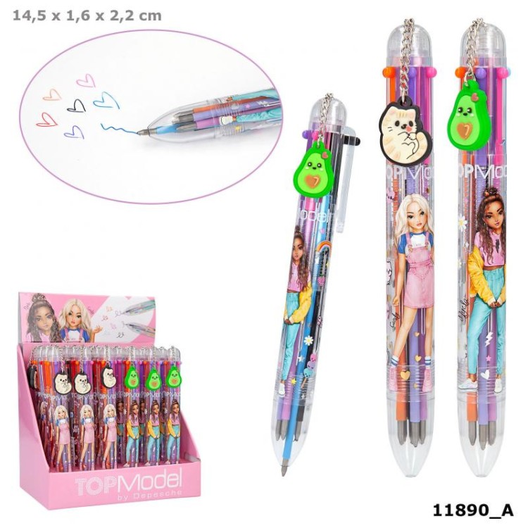 Depesche Top Model Gel Pen With 6 Colours 11890_A one supplied