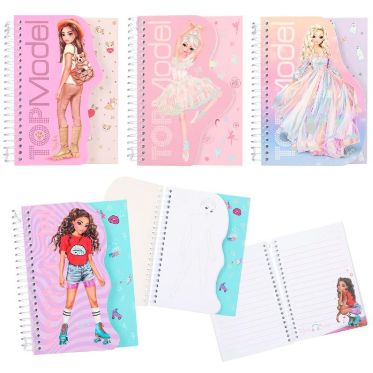 Top Model Mini Spiral Notebook Assorted - One Supplied 0412137_A