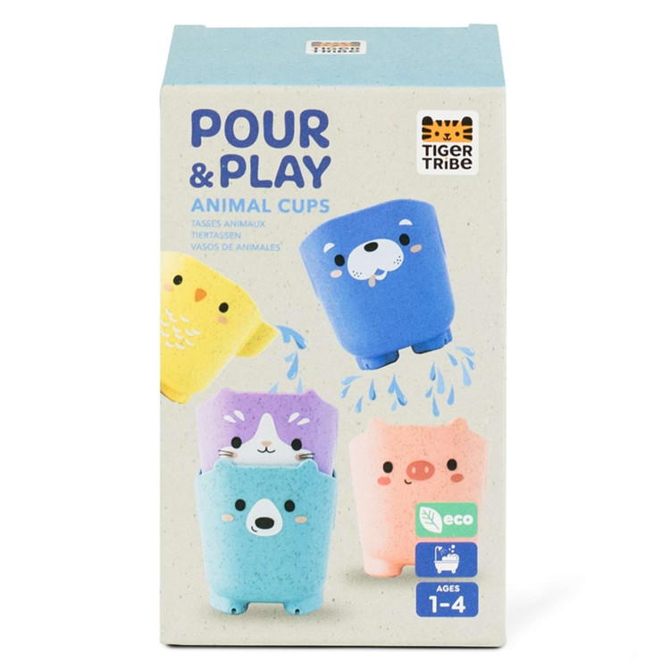 Bigjigs TR61545 Pour and Play Animal Cups