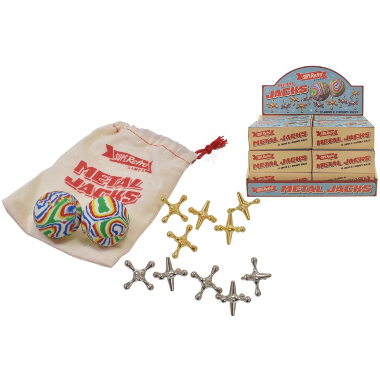 KTL Traditional Retro Metal Jacks Game Colour Box TY2167