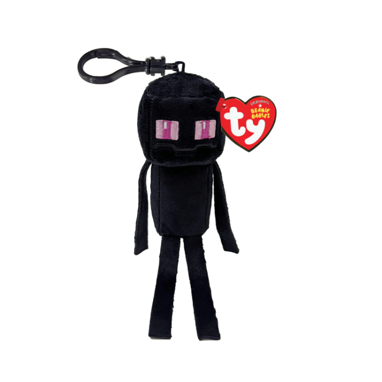 TY beanies Minecraft Enderman keychain 34021