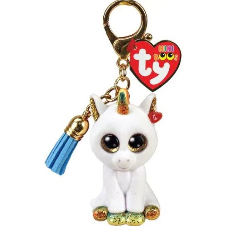 TY Mini Boos - 25055 Pixy Unicorn Key Clip