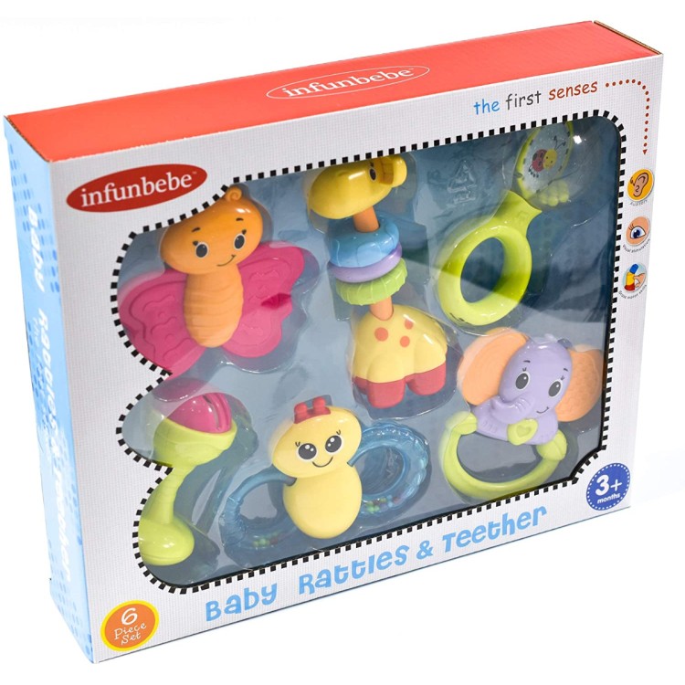 TY3592 Baby Rattles 6pc Playset