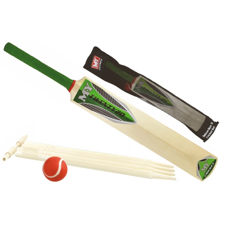 M.Y Cricket Set In Mesh Carry Bag Size 5 TY3804 