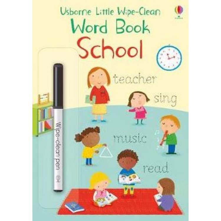 Usborne - Little Wipe-Clean Word Book School