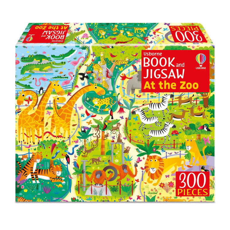 Usborne Book And Jigsaw At The Zoo 300 pieces