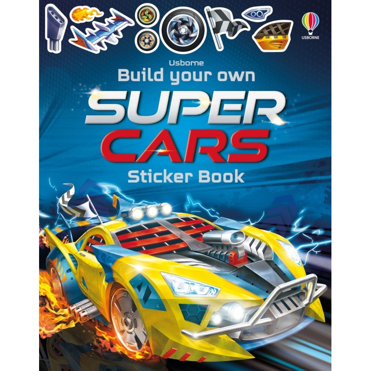 Usborne Build Your Own Super Cars Sticker Book