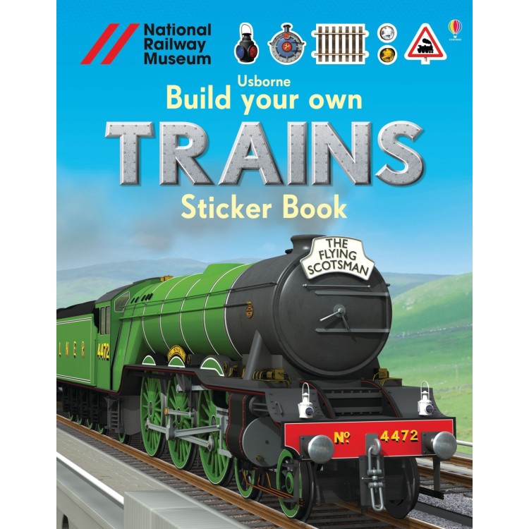 Usborne Build Your Own Trains Sticker Book