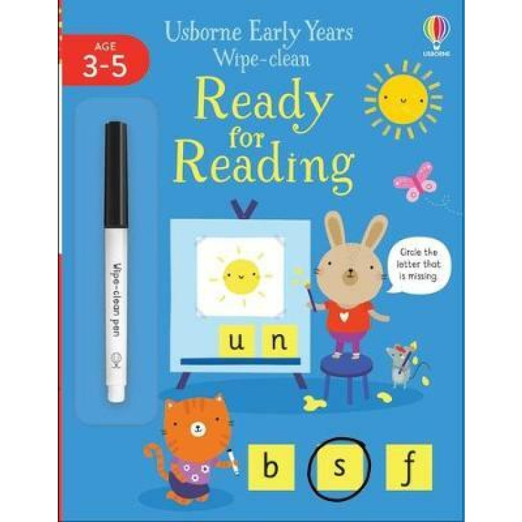 Usborne Wipe Clean Early Years Ready For Reading age 3-5