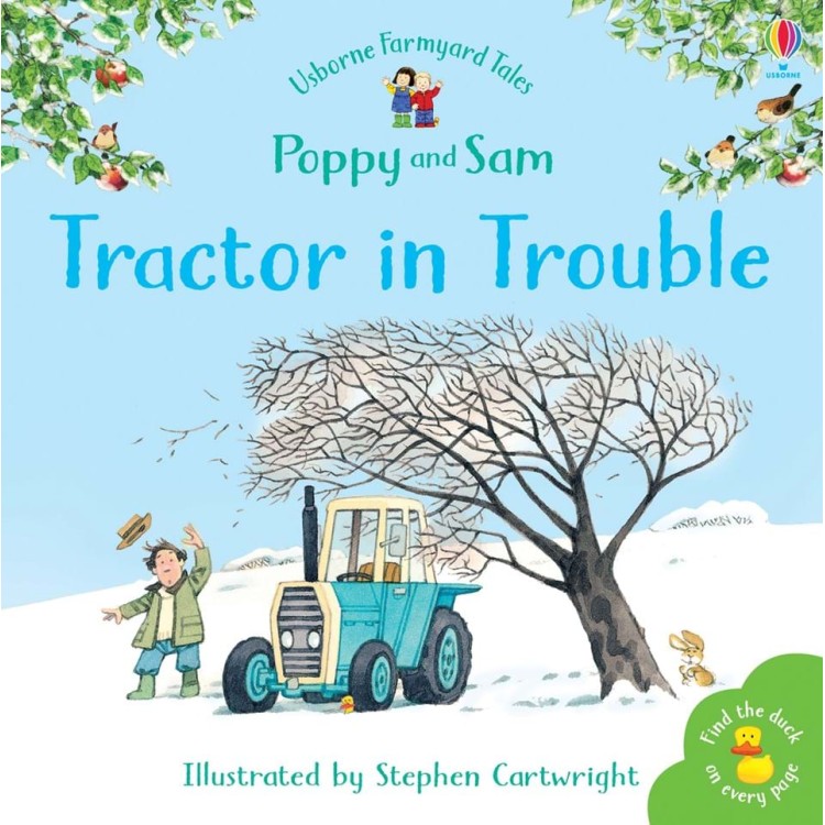 Usborne Farmyard Tales Mini Poppy and Sam tractor in Trouble