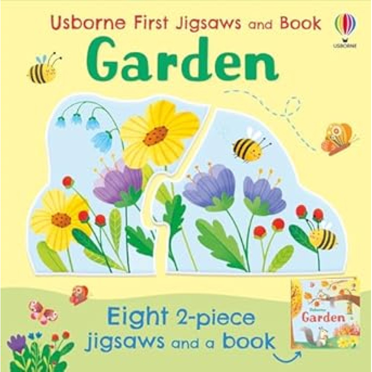Usborne Book And Jigsaw Garden 2 Pieces 