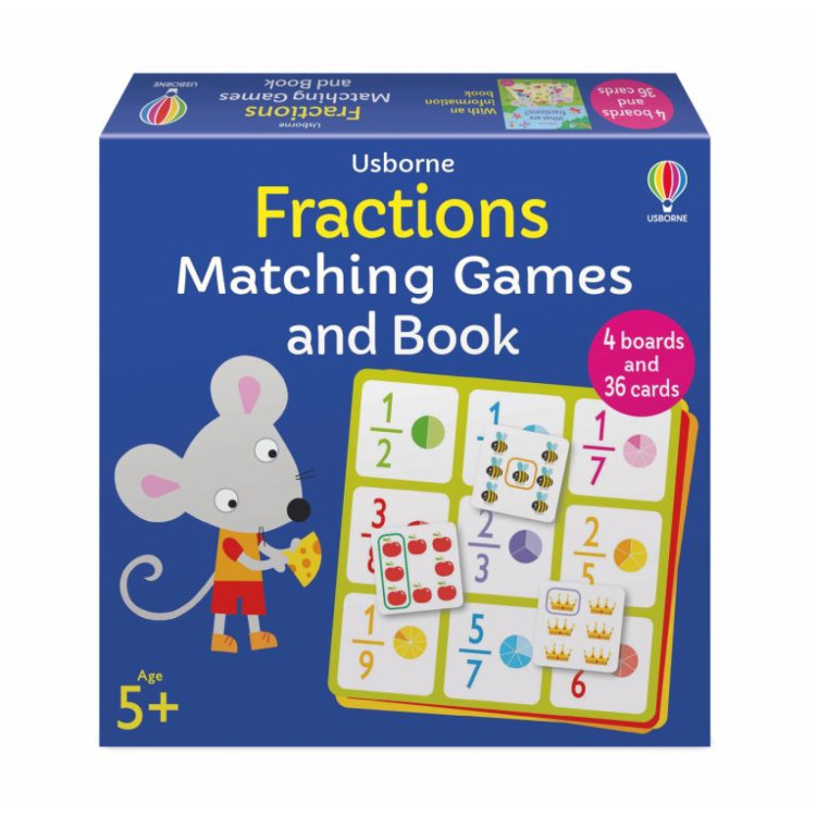usborne Fractions Matching Games and Book