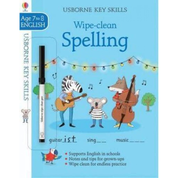 Usborne Key Skills Wipe-Clean Spelling Age 7-8 (English)
