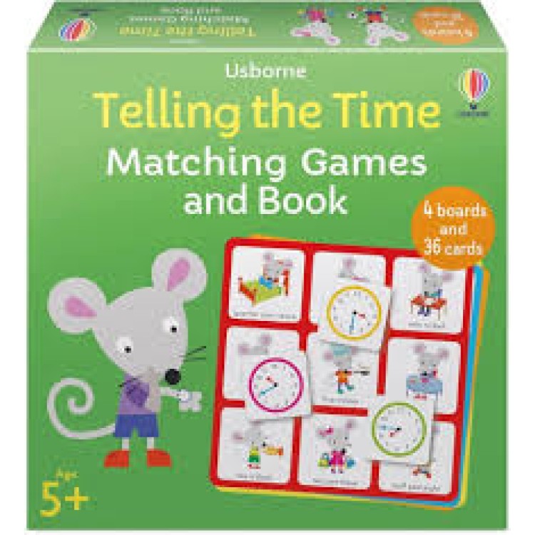 Usborne Telling The Time Matching Games and Book