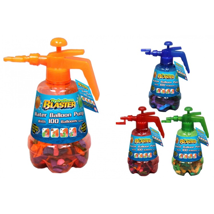 Water Balloon Pump +100 Balloons Assorted Colours TY1689