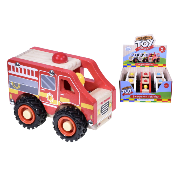 Wooden Emergency Vehicle TY6506 - ASSORTED, ONE SUPPLIED