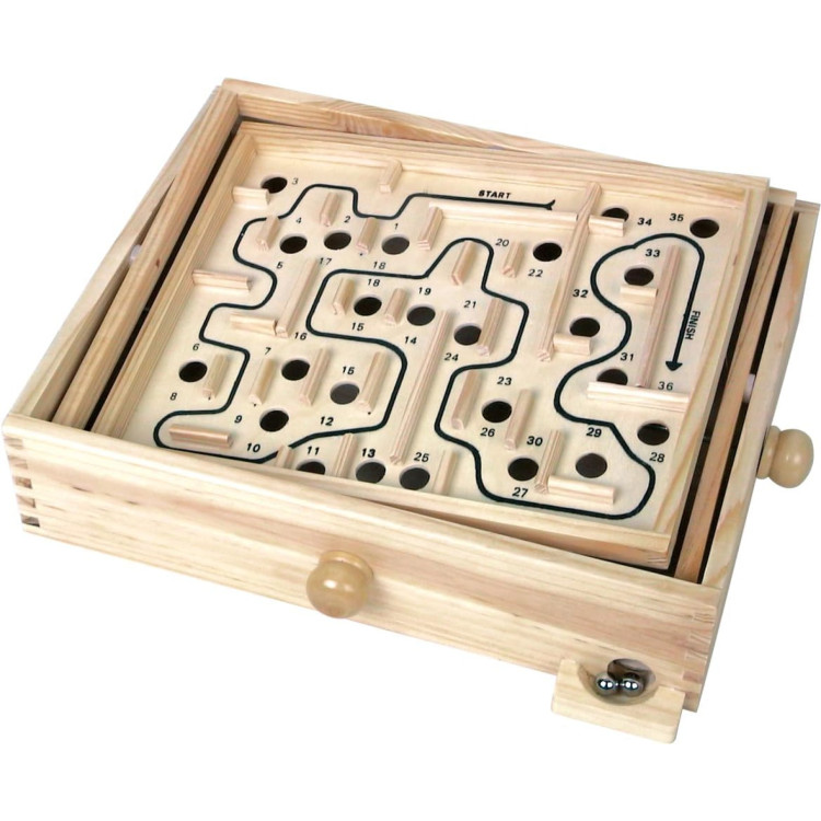 1FF Wooden Labyrinth game  13033