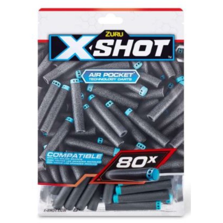 X-Shot 80 Dart Foil Pack