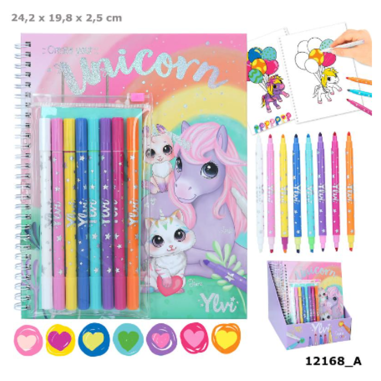 Depesche Ylvi Create Your Unicorn Magic Colour Book 12168