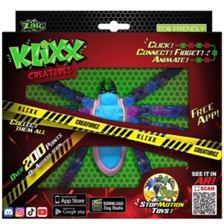 BST Zing Klixx Creaturez - Spider (Blue & Purple)